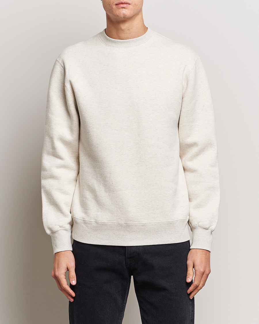 Herre | Trøjer | BEAMS PLUS | Japanese Crewneck Sweatshirt Off White