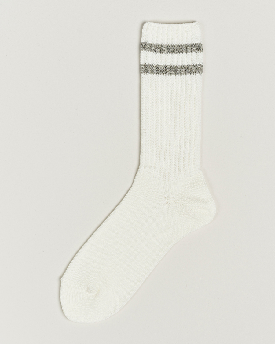 Herre | Undertøj | BEAMS PLUS | BEAMS PLUSSchool Boy SocksWhite/Grey