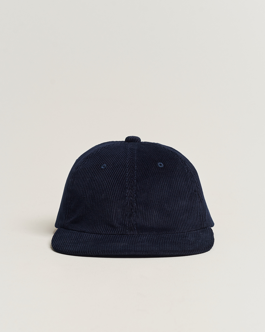 Herre | BEAMS PLUS 6 Panel Corduroy Cap Navy | BEAMS PLUS | 6 Panel Corduroy Cap Navy