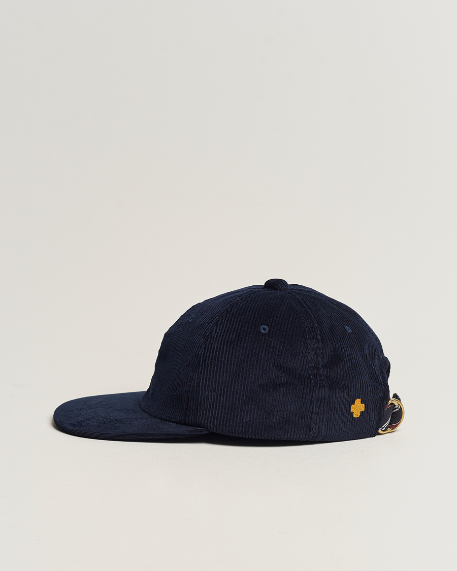 Herre | BEAMS PLUS 6 Panel Corduroy Cap Navy | BEAMS PLUS | 6 Panel Corduroy Cap Navy