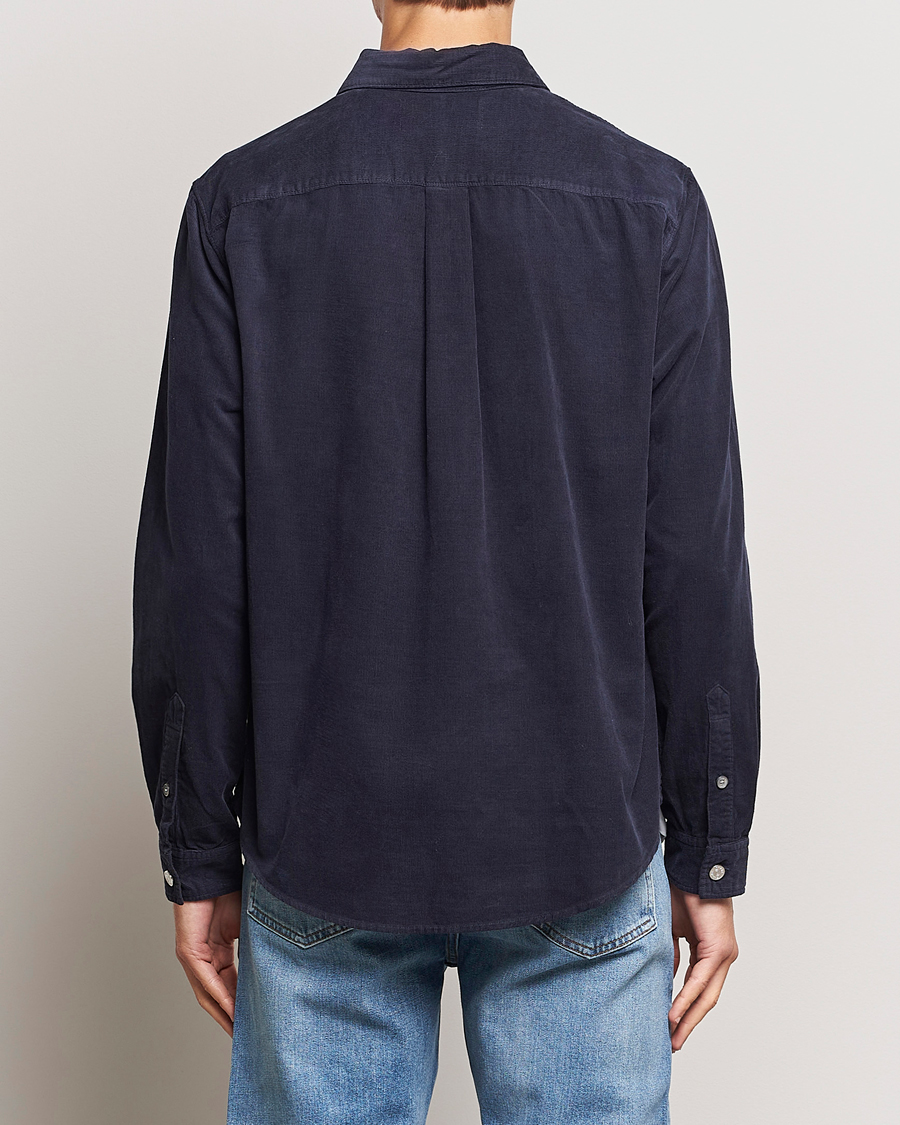 Herre | Skjorter | FRAME | Douple Pocket Micro Cord Shirt Midnight Blue