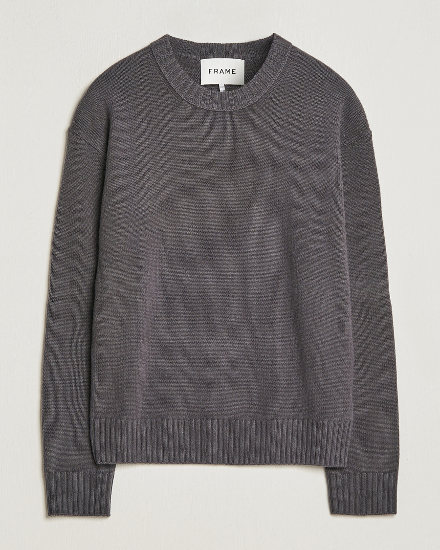 Herre | Trøjer | FRAME | Cashmere Sweater Charcoal Grey