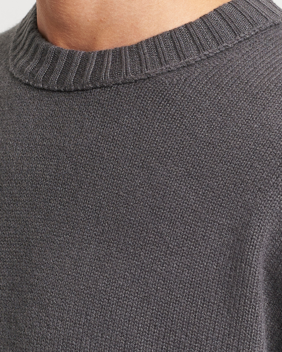 Herre | Trøjer | FRAME | Cashmere Sweater Charcoal Grey
