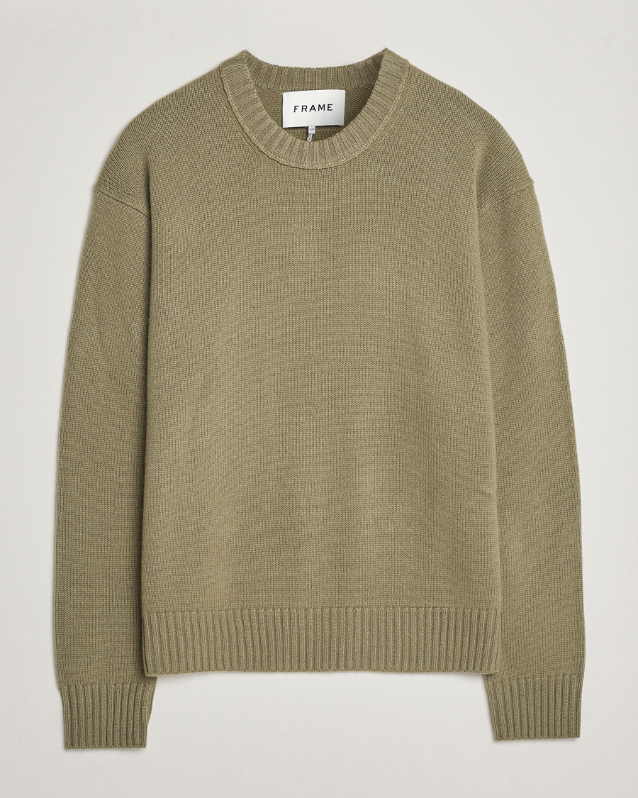 Herre | Trøjer | FRAME | Cashmere Sweater Khaki Green