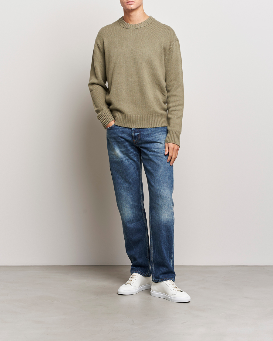 Herre | Trøjer | FRAME | Cashmere Sweater Khaki Green