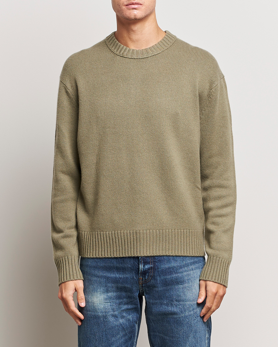 Herre | FRAME | FRAME | Cashmere Sweater Khaki Green
