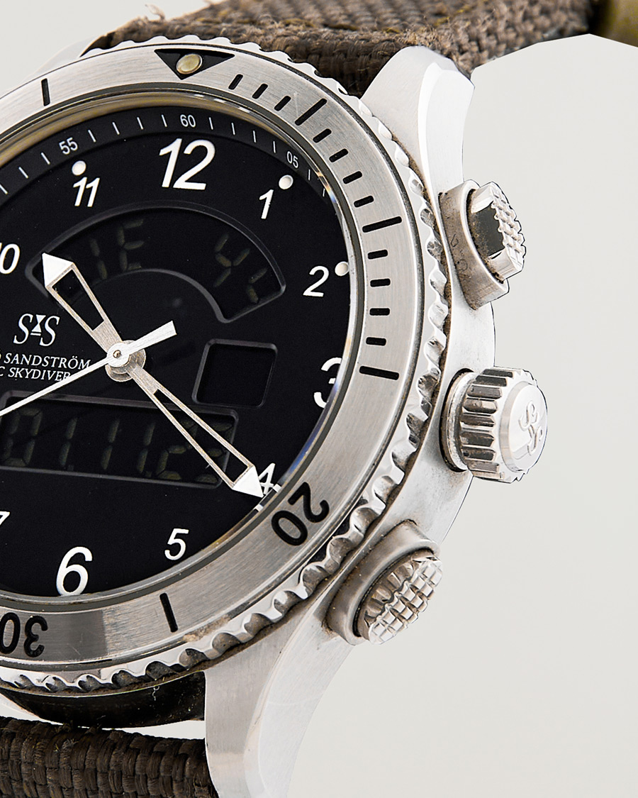 Herre | Sjöö Sandström Pre-Owned UTC Skydiver 017401 Steel Black | Sjöö Sandström Pre-Owned | UTC Skydiver 017401 Steel Black