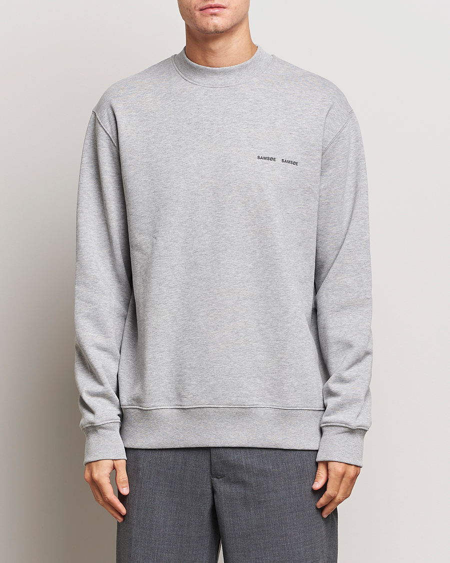 Herre | Grå sweatshirts | Samsøe & Samsøe | Norsbro Crew Neck Sweatshirt Grey Melange