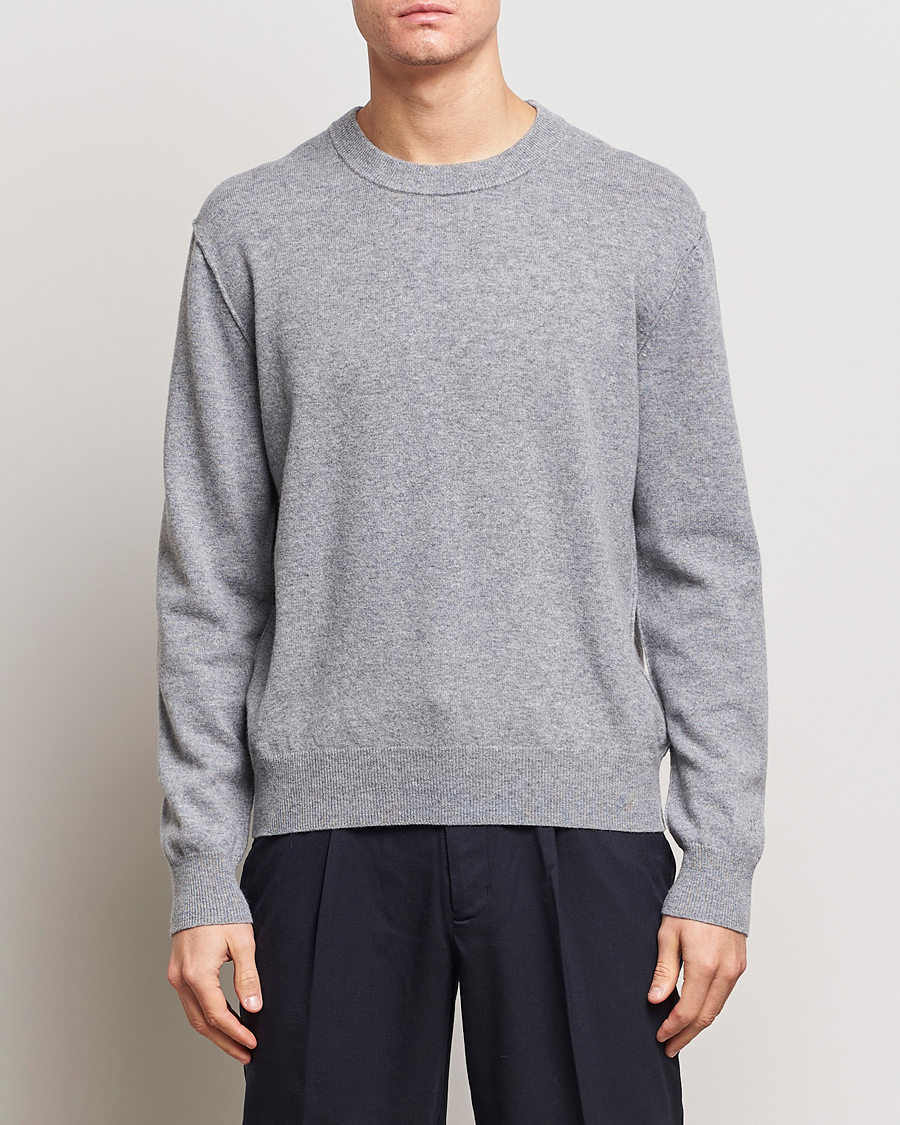 Herre | Afdelinger | Filippa K | 93 Knitted Lambswool Crew Neck Sweater Grey Melange