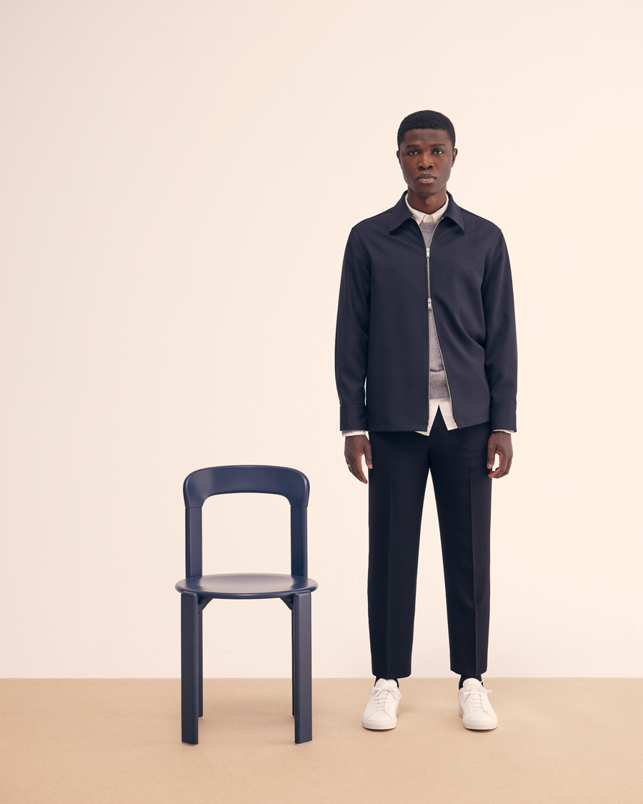 Herre | Trøjer | Filippa K | 93 Knitted Lambswool Crew Neck Sweater Grey Melange