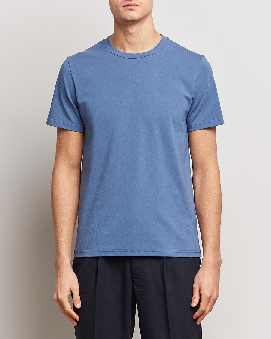 Herre | Tøj | Filippa K | Soft Lycra T-Shirt Paris Blue