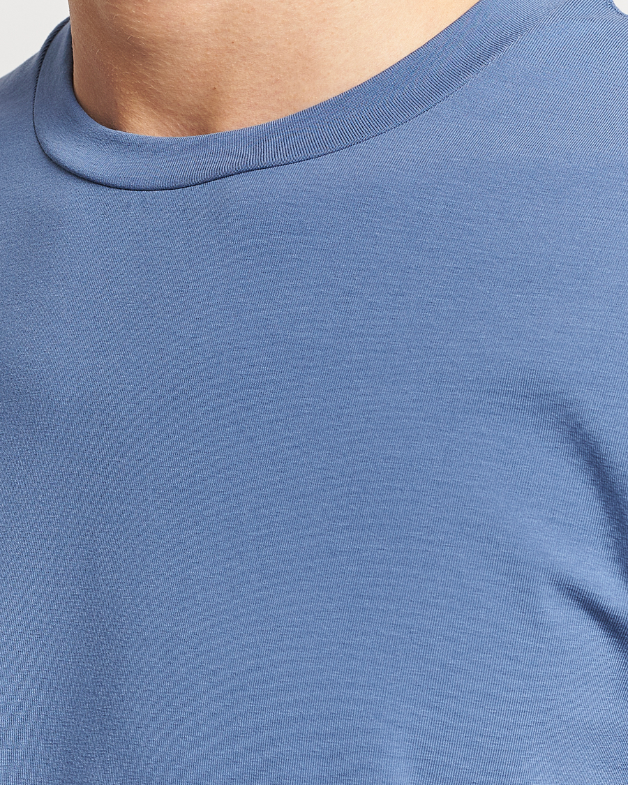 Herre | T-Shirts | Filippa K | Soft Lycra T-Shirt Paris Blue