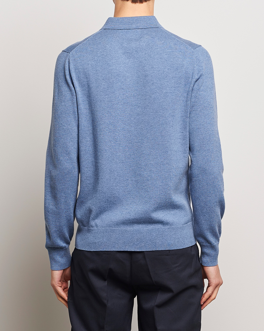 Herre | Trøjer | Filippa K | Knitted Polo Shirt Paris Blue