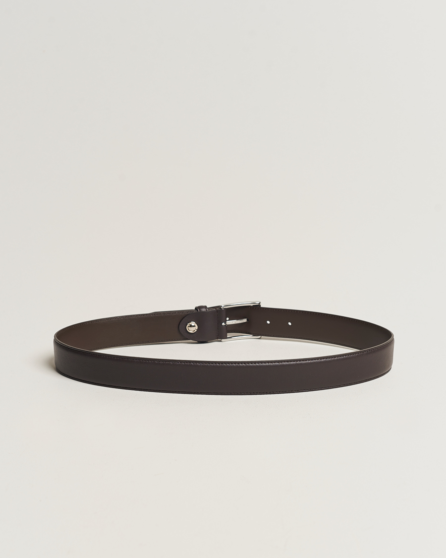 Herre | Bælter | Canali | Classic Leather Belt Dark Brown Calf