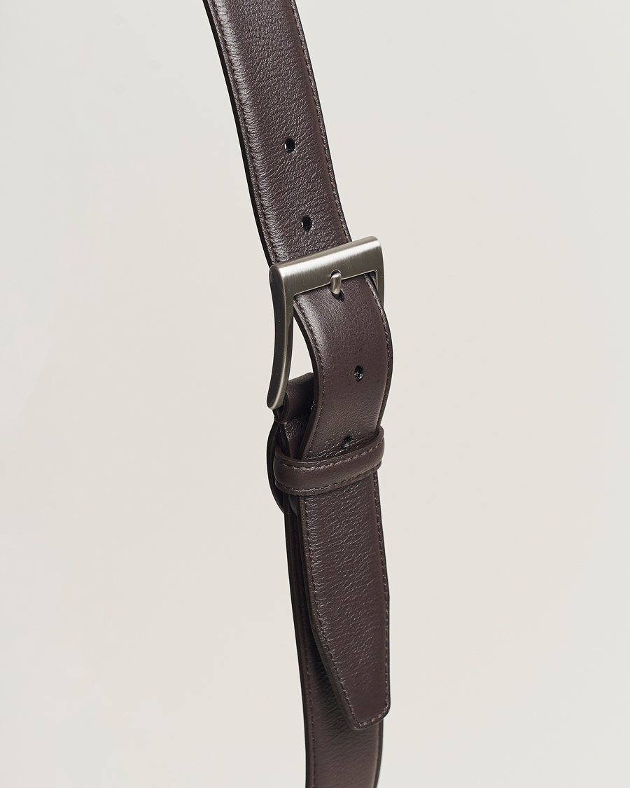 Herre | Bælter | Canali | Classic Leather Belt Dark Brown Calf