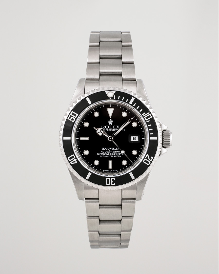 Herre | Rolex Pre-Owned Sea Dweller 16600 Oyster Perpetual Steel Black | Rolex Pre-Owned | Sea Dweller 16600 Oyster Perpetual Steel Black