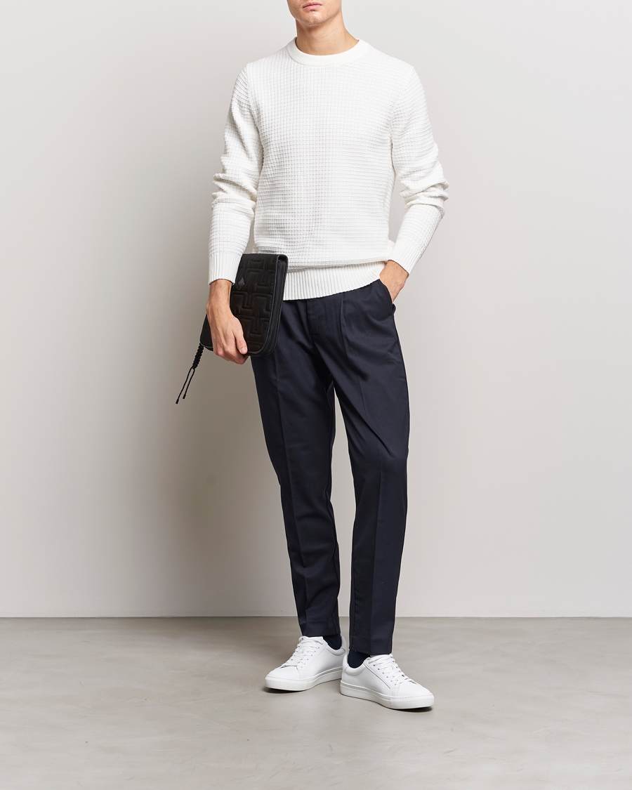 Herre | Trøjer | J.Lindeberg | Archer Structure Sweater Cloud White