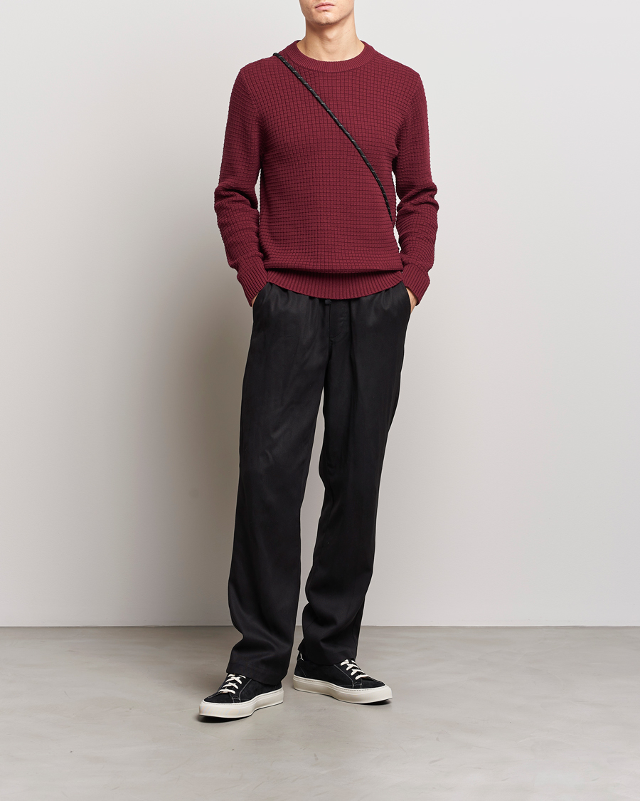 Herre | Trøjer | J.Lindeberg | Archer Structure Sweater Zinfandel
