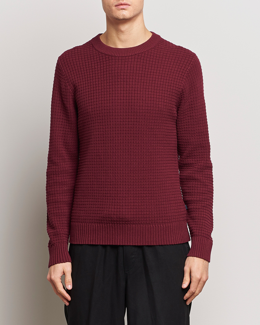 Herre | Strikkede trøjer | J.Lindeberg | Archer Structure Sweater Zinfandel