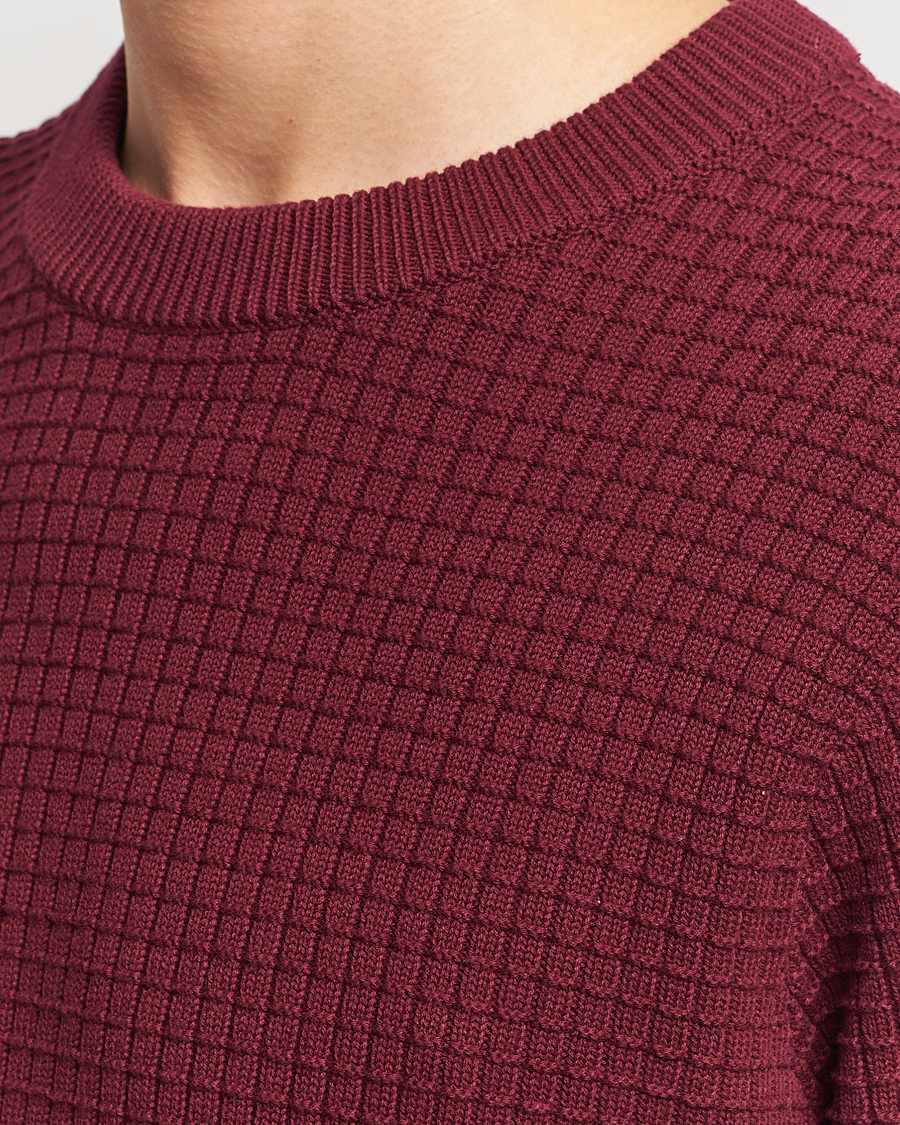Herre | Trøjer | J.Lindeberg | Archer Structure Sweater Zinfandel