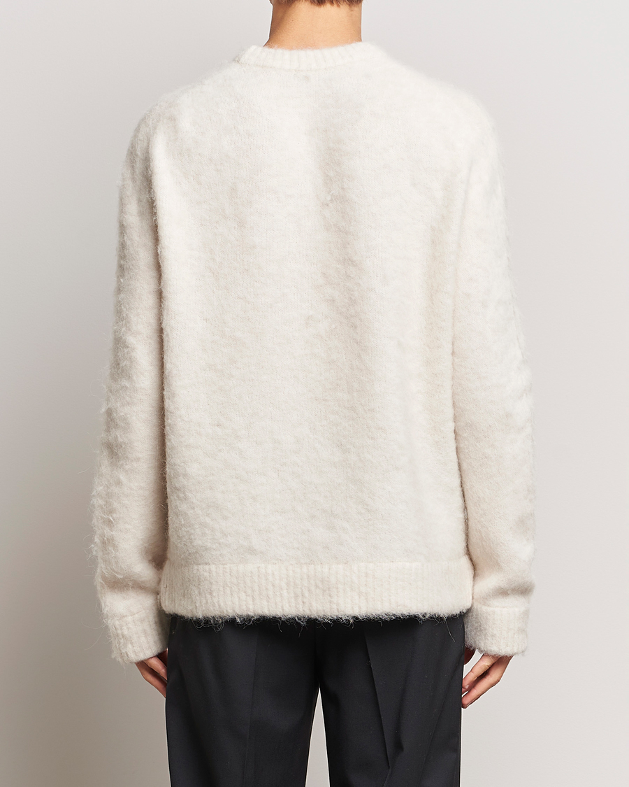 Herre | Trøjer | J.Lindeberg | Harold Hairy Knit Crew Cloud White