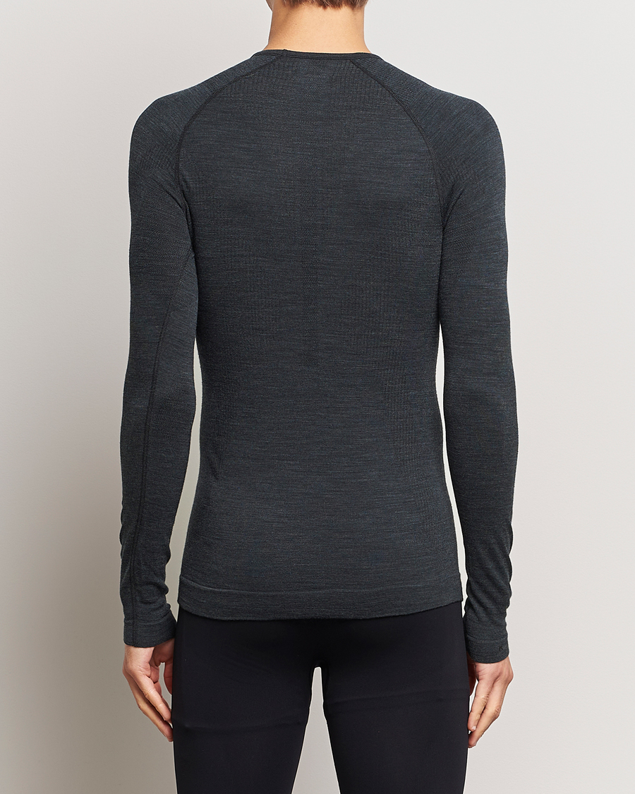 Herre | Sorte t-shirts | Falke Sport | Falke Long Sleeve Wool Tech Shirt Black