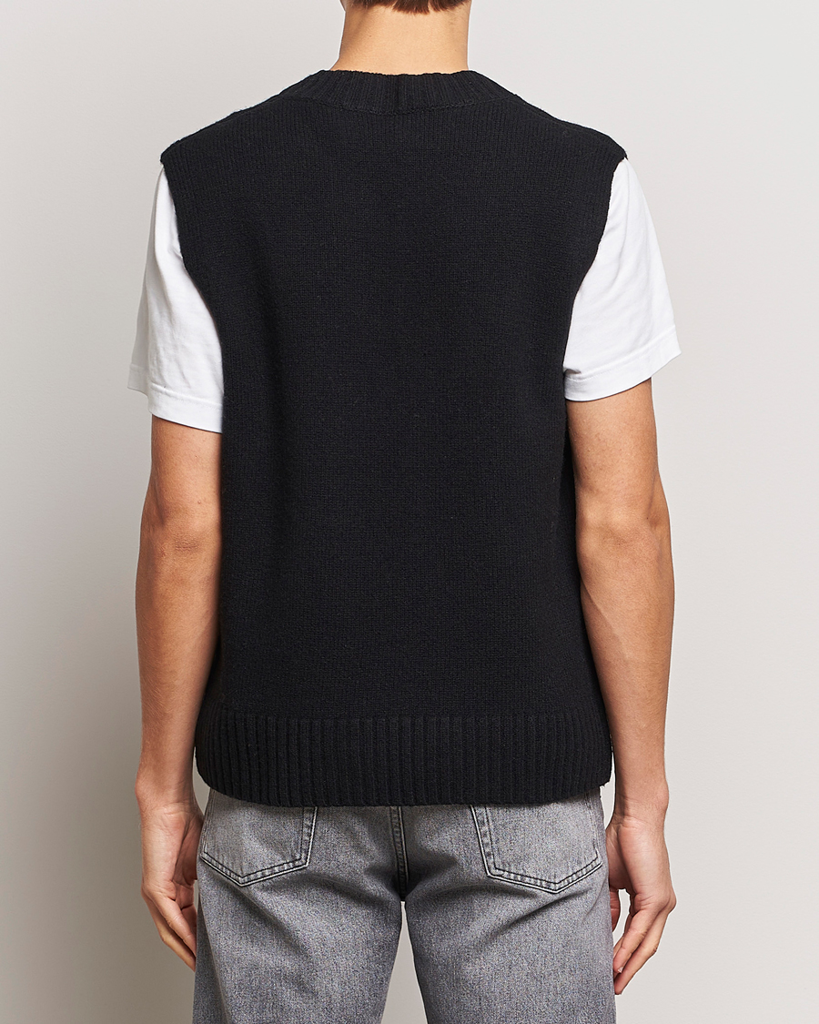 Herre | Trøjer | A Day's March | Wigtown Lambswool Vest Black