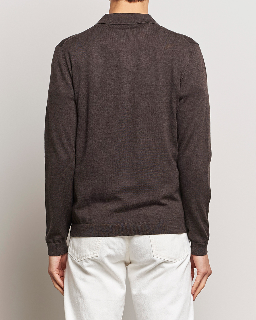 Herre | Trøjer | A Day's March | Ambroz Merino Polo Dark Brown