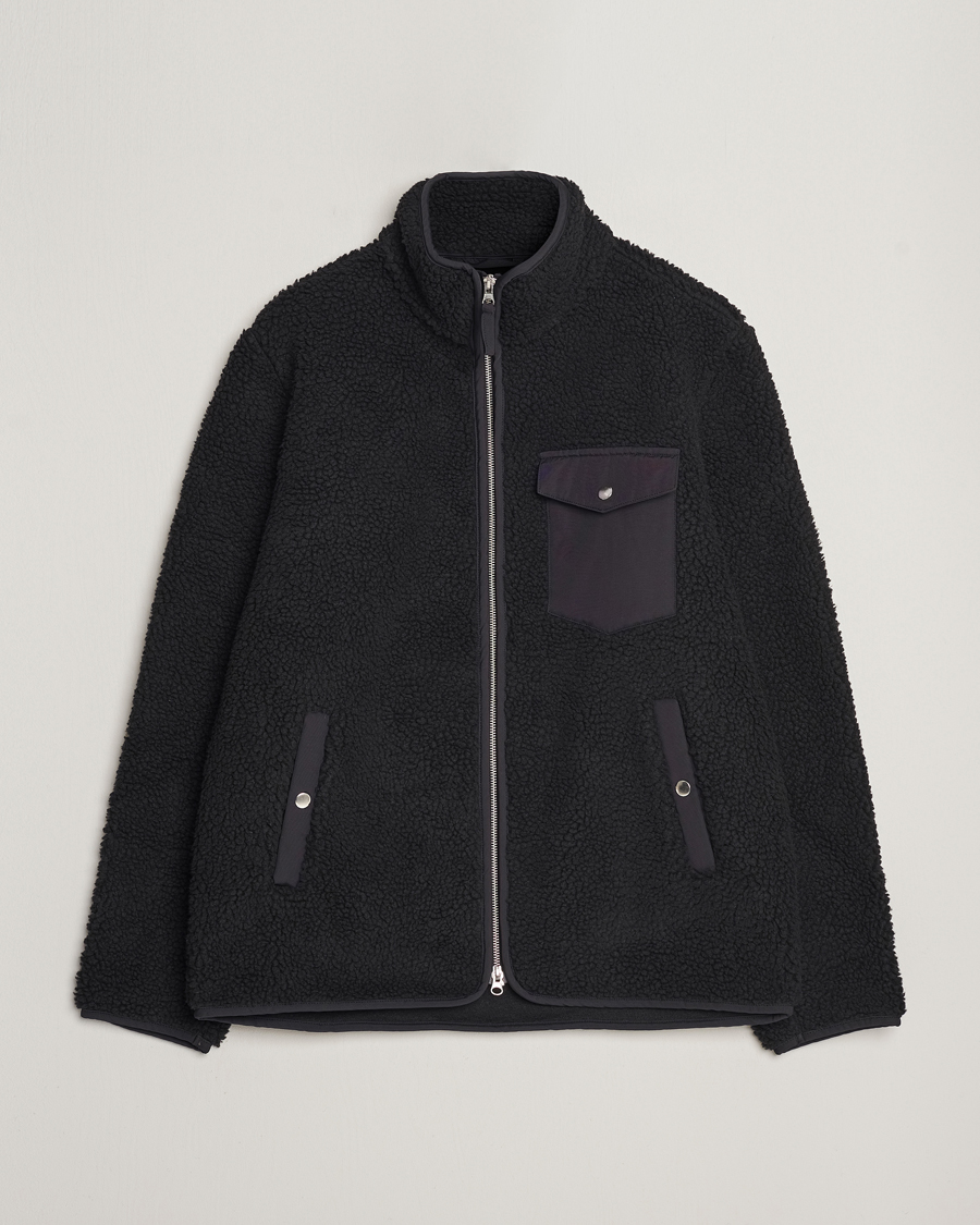 Herre | Trøjer | A Day's March | Tone Pile Fleece Jacket Black