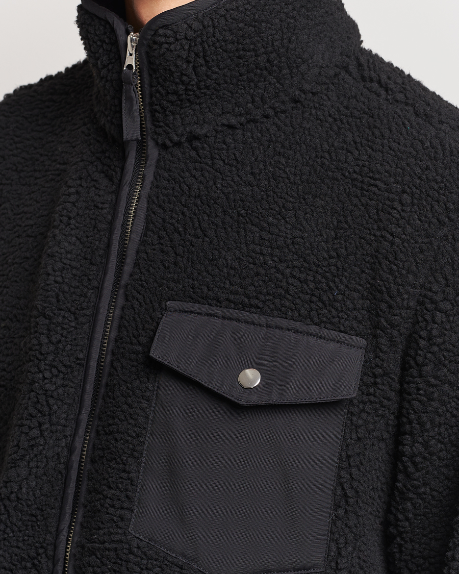 Herre | Trøjer | A Day's March | Tone Pile Fleece Jacket Black