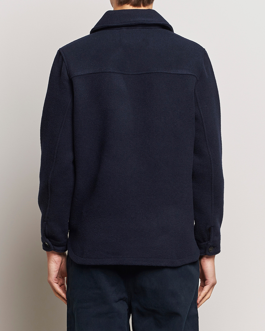 Herre | Skjorter | A Day's March | Epernay Wool Overshirt Navy