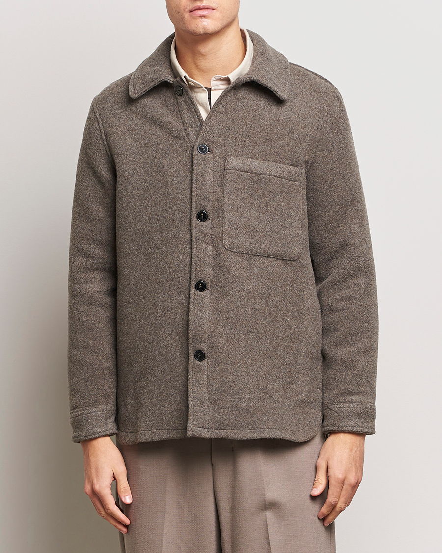 Herre |  | A Day's March | Epernay Wool Overshirt Taupe