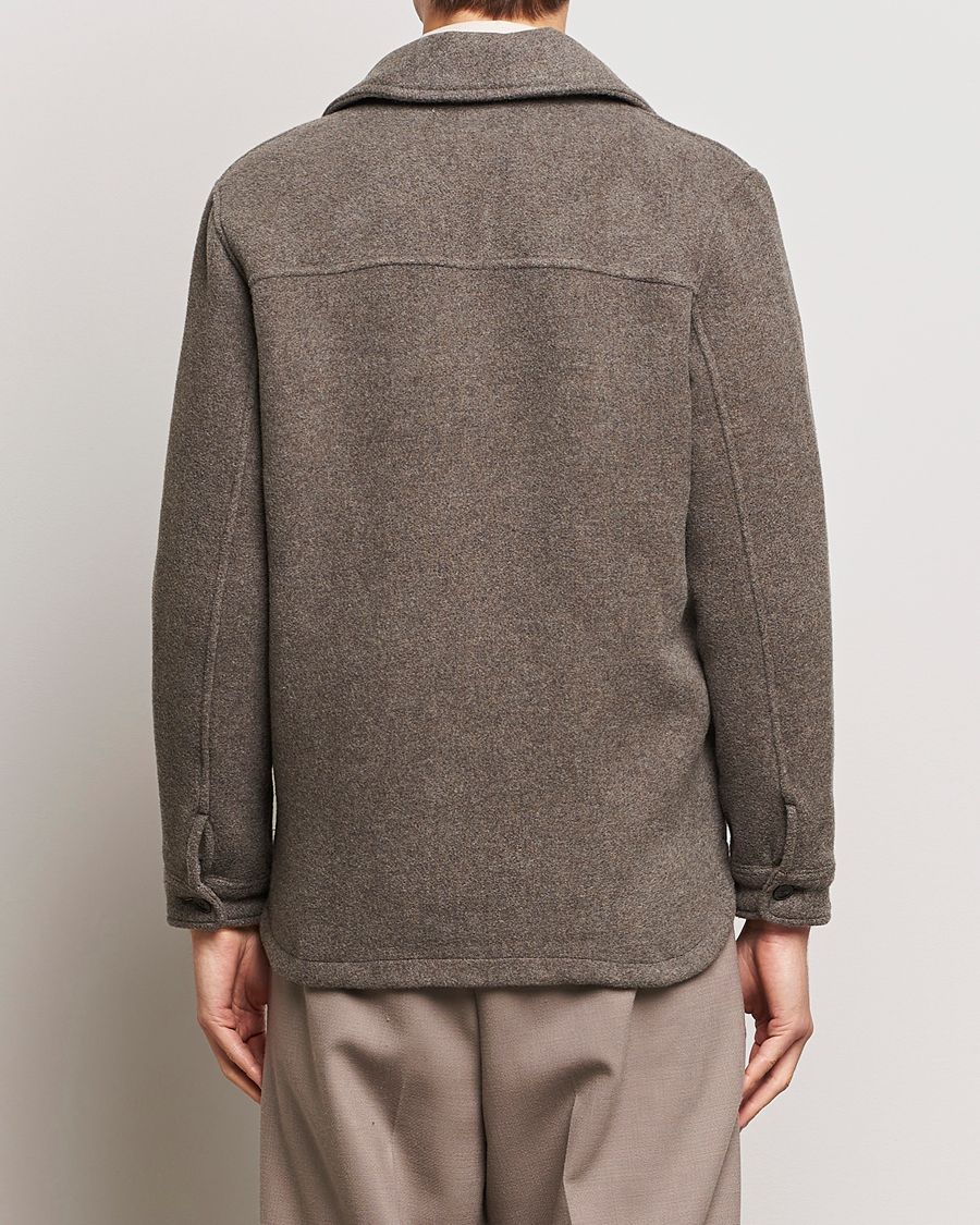 Herre | Skjorter | A Day's March | Epernay Wool Overshirt Taupe