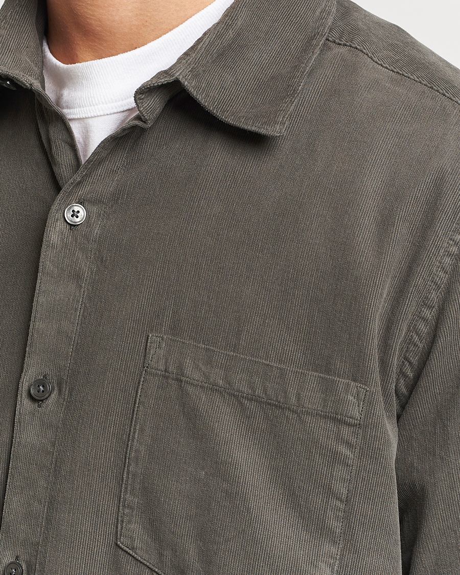 Herre | Skjorter | A Day's March | Daintree Baby Cord Shirt Olive