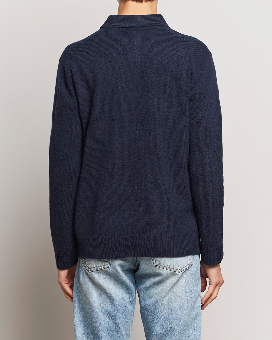 Herre | Trøjer | A Day's March | Avoch Lambswool Polo Navy