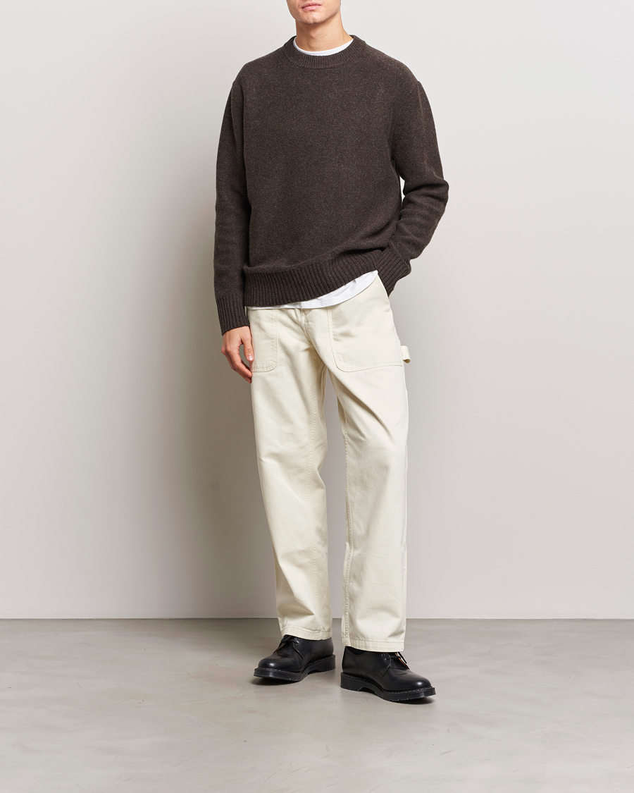 Herre | Trøjer | A Day's March | Tietar Boiled Merino Sweater Java Brown
