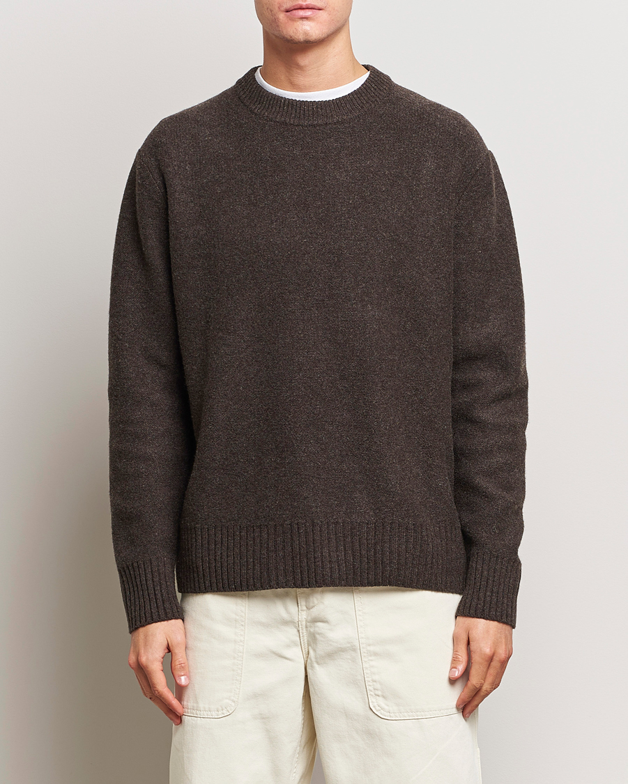 Herre | A Day's March | A Day's March | Tietar Boiled Merino Sweater Java Brown