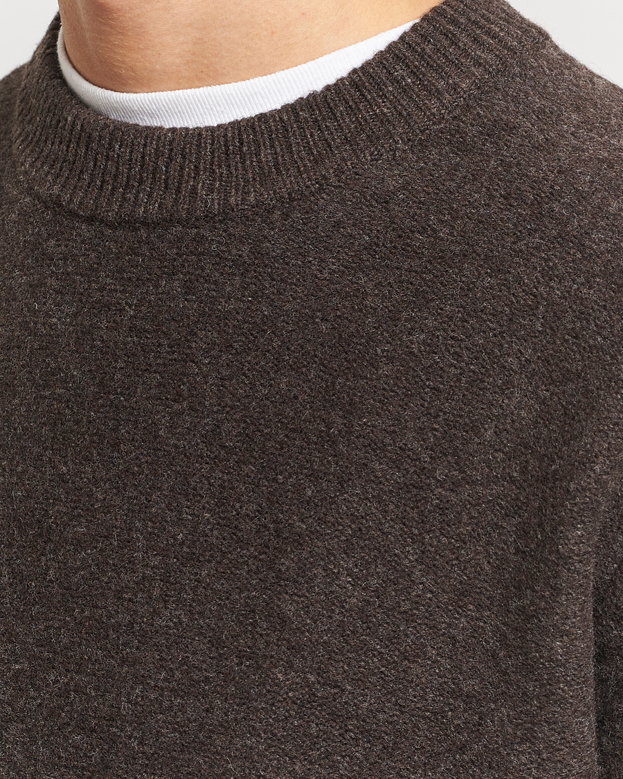 Herre | Trøjer | A Day's March | Tietar Boiled Merino Sweater Java Brown