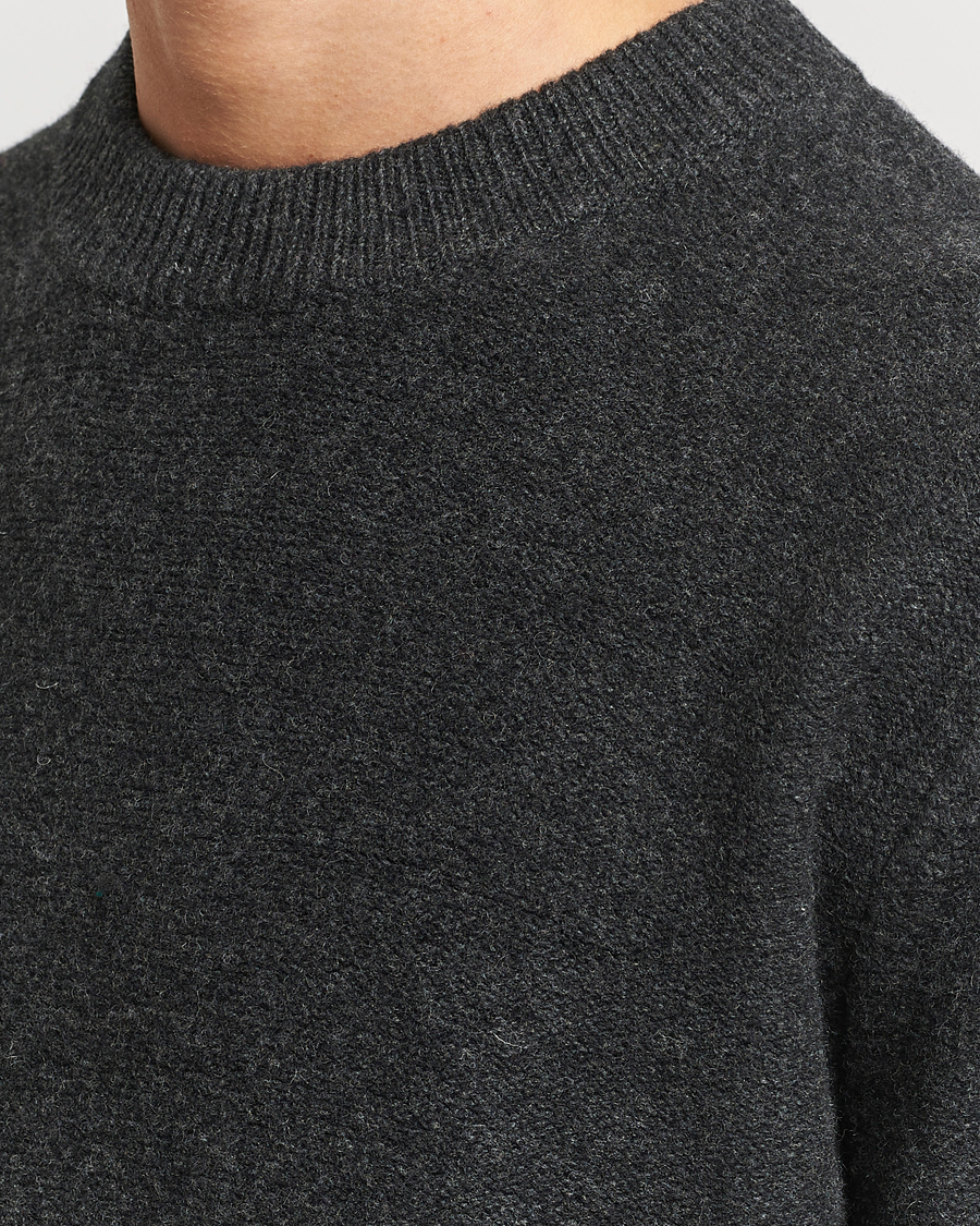 Herre | Trøjer | A Day's March | Tietar Boiled Merino Sweater Anthracite