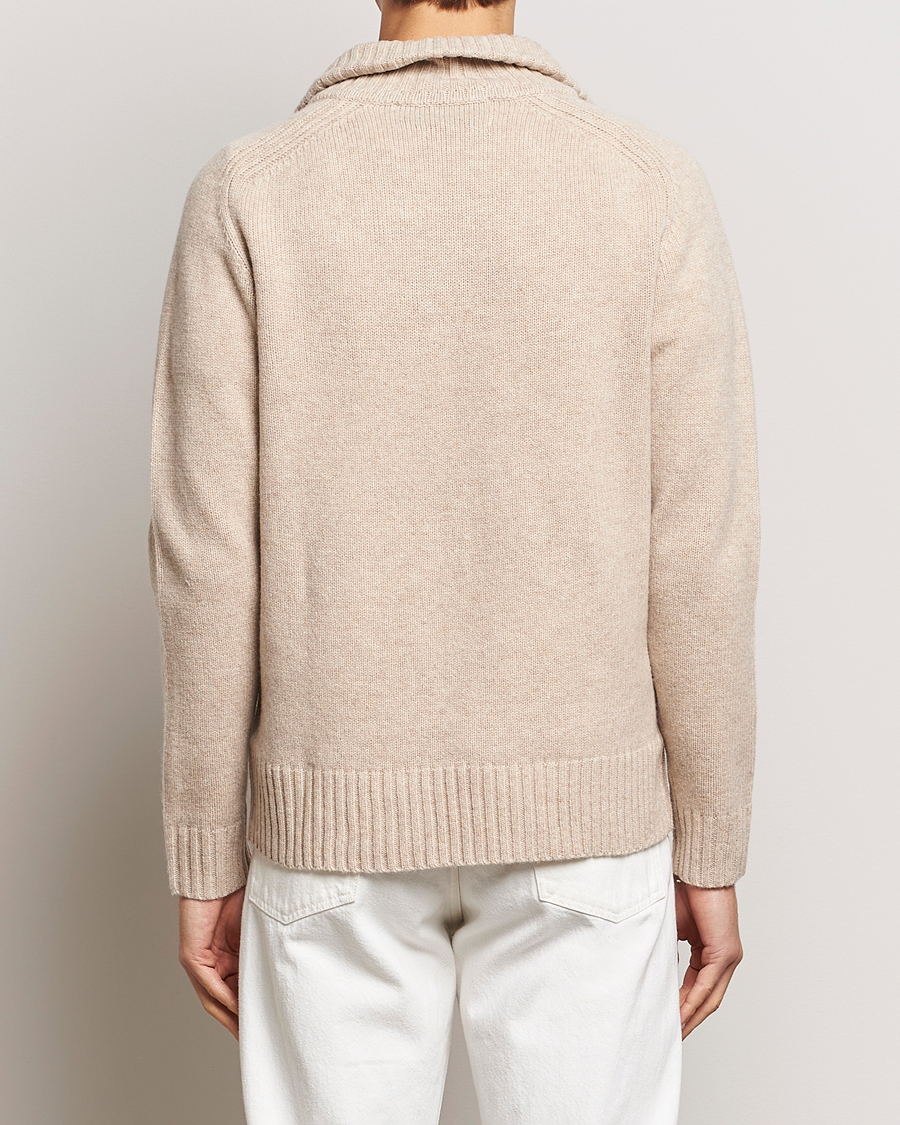 Herre | Trøjer | A Day's March | Cullan Wool Half-Zip Sand