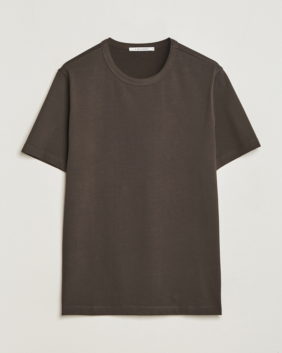 Herre | T-Shirts | A Day's March | Heavy Tee Chocolate