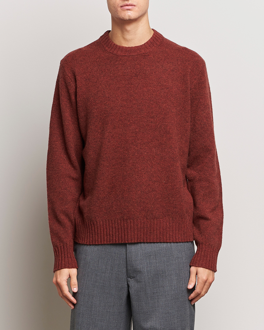 Herre | Trøjer | A Day's March | Marlow Lambswool Crew Zinfandel