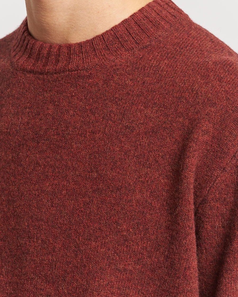 Herre | Trøjer | A Day's March | Marlow Lambswool Crew Zinfandel
