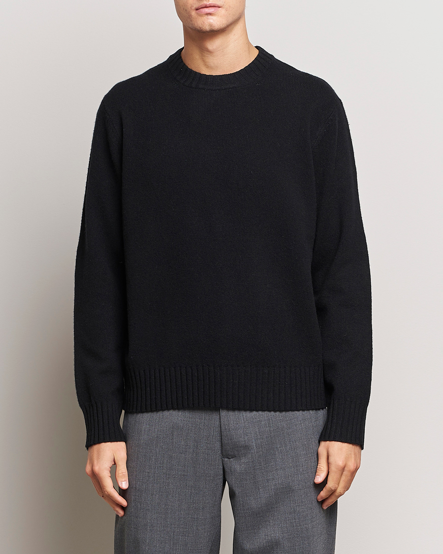 Herre | Trøjer | A Day's March | Marlow Lambswool Crew Black