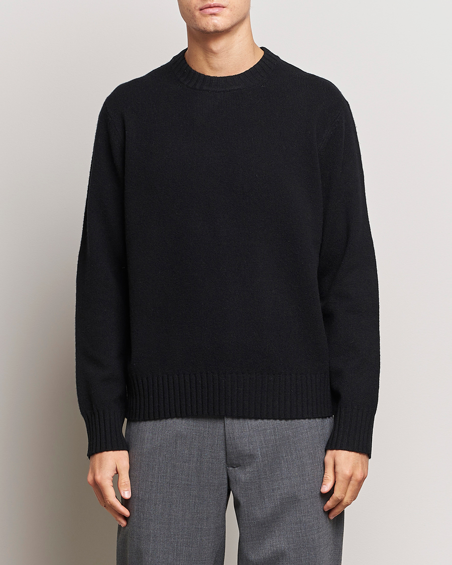 Herre | A Day's March | A Day's March | Marlow Lambswool Crew Black