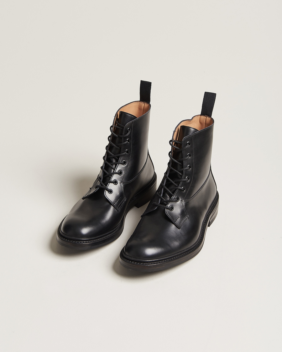 Herre | Sorte støvler | Tricker's | Burford Dainite Country Boots Black Calf