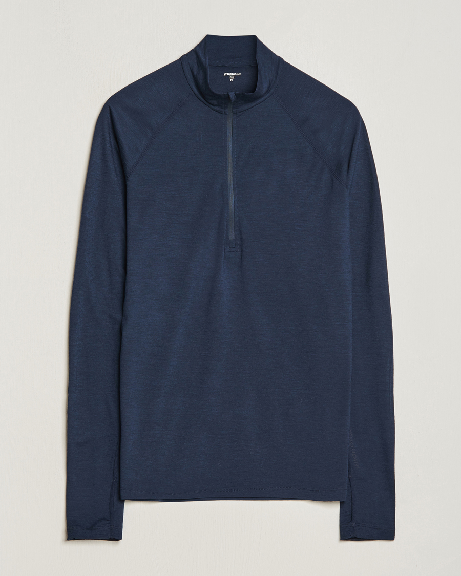Herre | Trøjer | Houdini | Desoli Merino Light Half Zip Blue Illusion