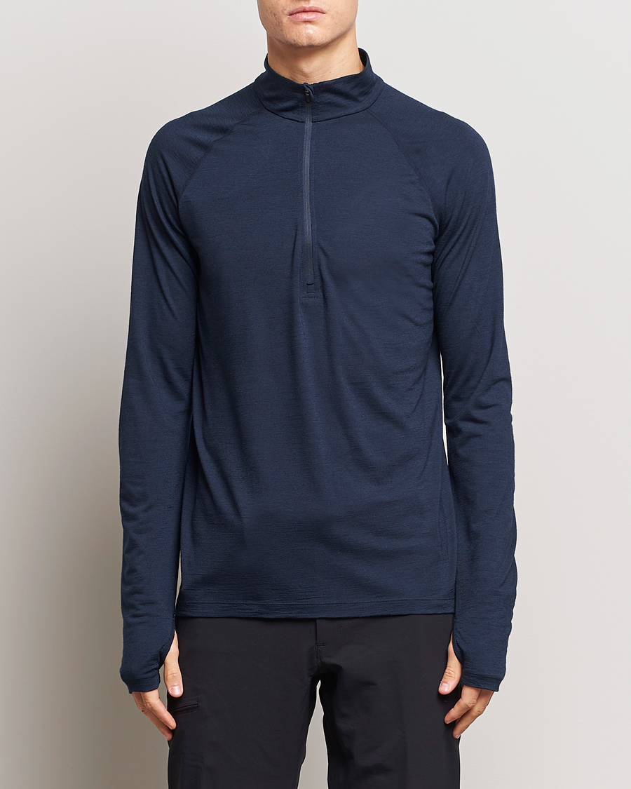 Herre | Trøjer | Houdini | Desoli Merino Light Half Zip Blue Illusion