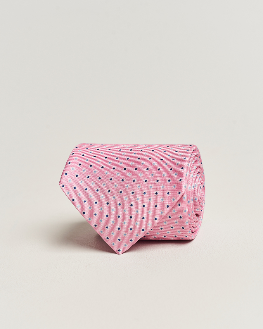 Herre | | E. Marinella | 3-Fold Printed Silk Tie Pink