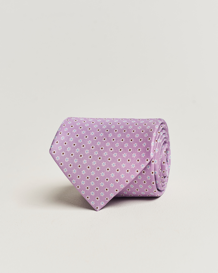 Herre |  | E. Marinella | 3-Fold Printed Silk Tie Lilac
